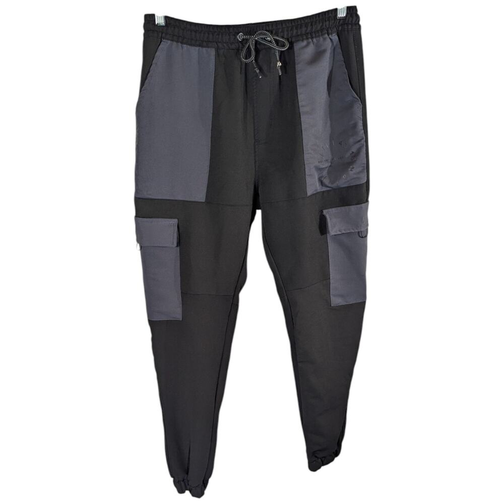 Rock Salt Cargo Jogger Pants Mens XL Military Urban Streetwear Black Gray